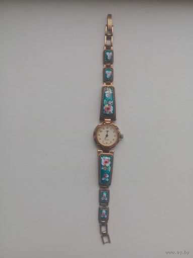 Часики женские наручные Луч.Винтажные.Финифть