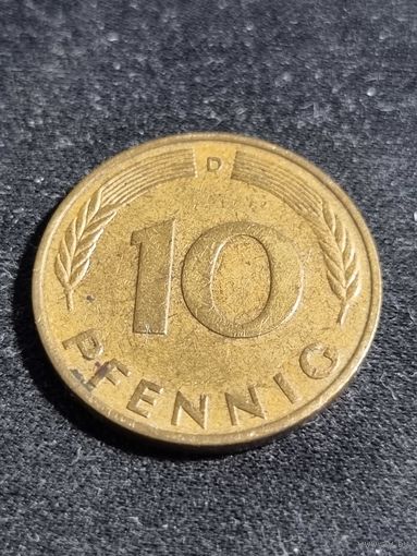 Германия 10 пфеннигов 1978 D