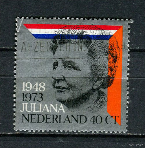 Нидерланды - 1973 - 25-я годовщина восшествия на престол королевы Юлианы - [Mi. 1017] - полная серия - 1 марка. Гашеная.  (Лот 14JB)-TG3P56