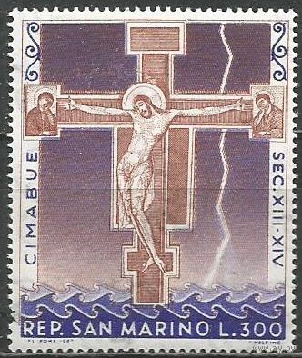 Сан-Марино. Христос на кресте. Художник Чимабуе. 1964г. Mi#902.