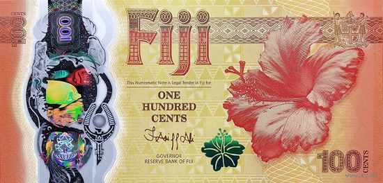 Фиджи 100 центов образца 2023 года UNC p124
