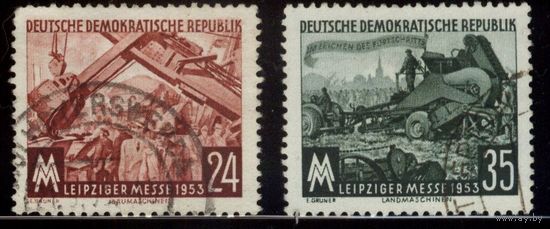 ГЕРМАНИЯ, ГДР - 1953 [Mi. 380-381] Гашеная (DDR03)