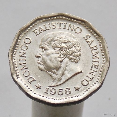 Аргентина 25 песо 1968 80 лет со дня смерти Доминго Фаустино Сармиенто