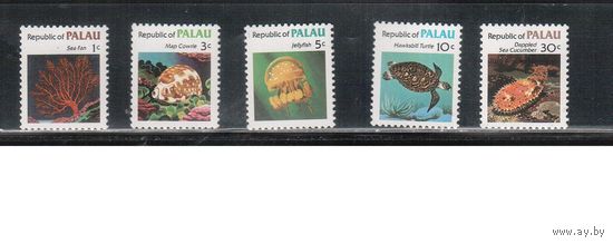 Палау-1983 (Мих.9-16) , ** , Морская фауна, Рыбы, Раковины , Черепахи