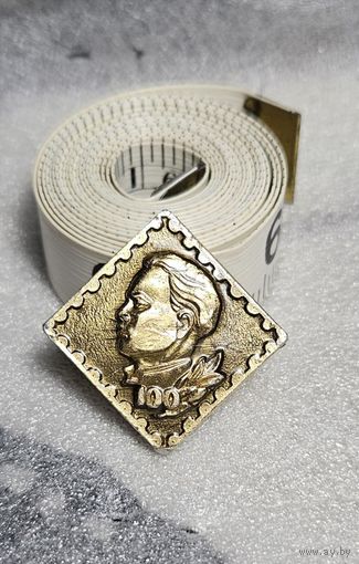 Значок с Лениным