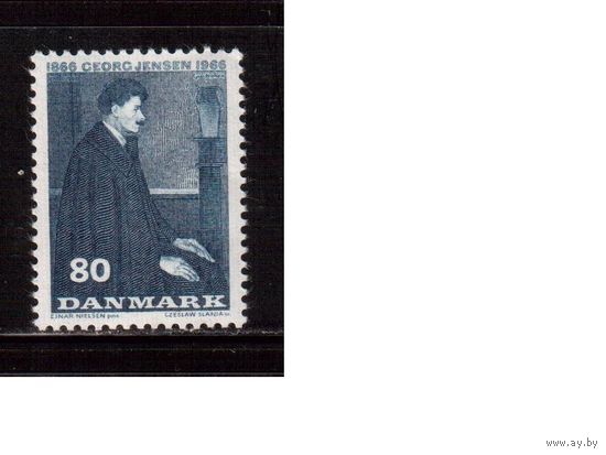 Дания-1966, (Мих.444)  **, Искусство, Живопись, Художник