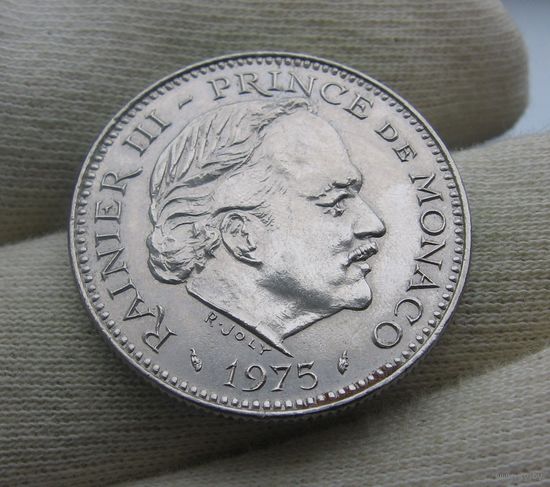 RR 5 франков 1975 Монако Ренье 3 тираж всего 6500шт UNC