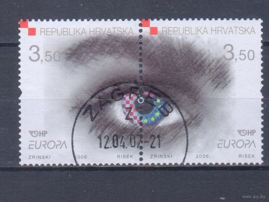 [430] Хорватия 2006. Европа.EUROPA. Гашеная серия в сцепке.