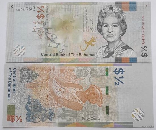 Багамские острова 1/2 доллара 2019 UNC