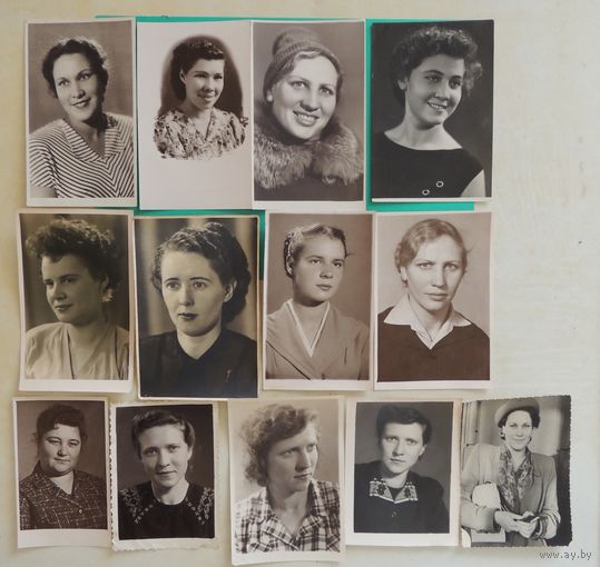 Фото "Женские портреты", 1950-е гг. (14*9 см)