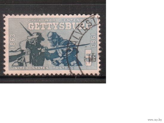 США-1963, (Мих.843) , гаш. , Гражданская война (одиночка)