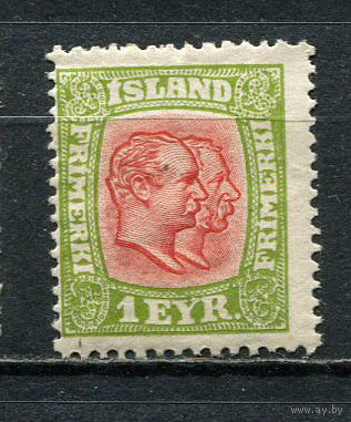 Исландия - 1915/1918 - Кристиан IX и Фредерик VIII 1E - [Mi.76] - 1 марка. MH.  (Лот 27GQ)-T41P2