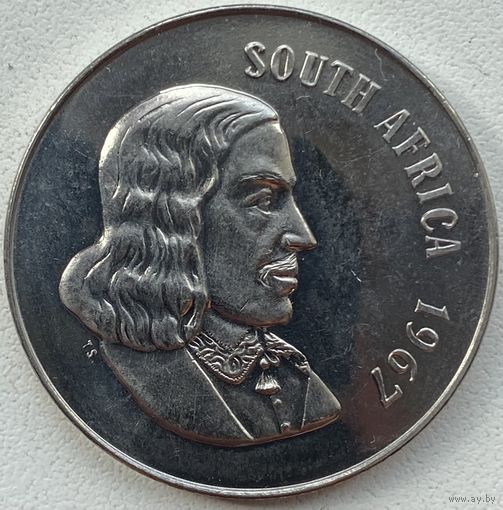 ЮАР 50 центов 1967 г. South-Africa. Из банковского набора. Состояние