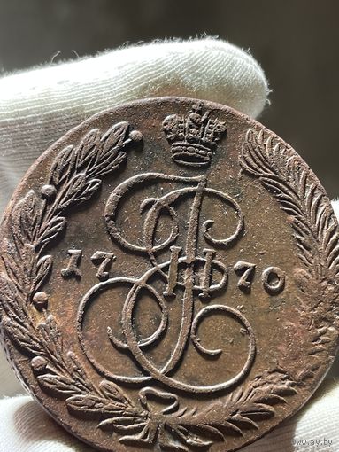 5 копеек 1770 ЕМ без МЦ.Кладовая.Состояние!