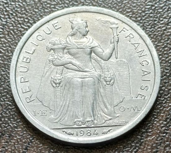 Французская Полинезия 1 франк, 1984    ( 1-7-8 )