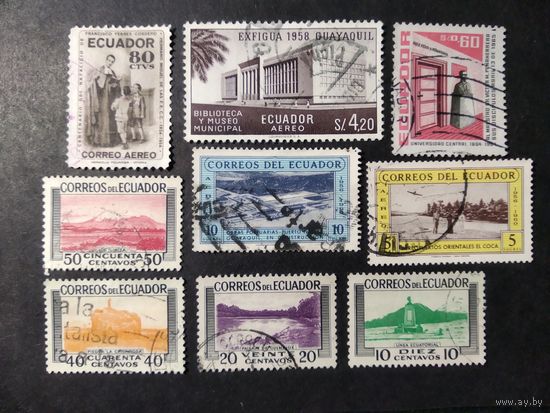 ЭКВАДОР \1419\1953-60 религия. аэропорт. морской порт.архитектура