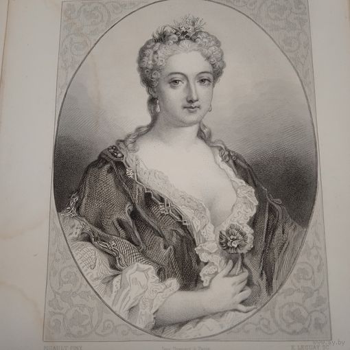 La Duchesse de Berry. Гравюра середина 19века Франция Париж Оригинал 27х18см. РАСПРОДАЖА КОЛЛЕКЦИИ.