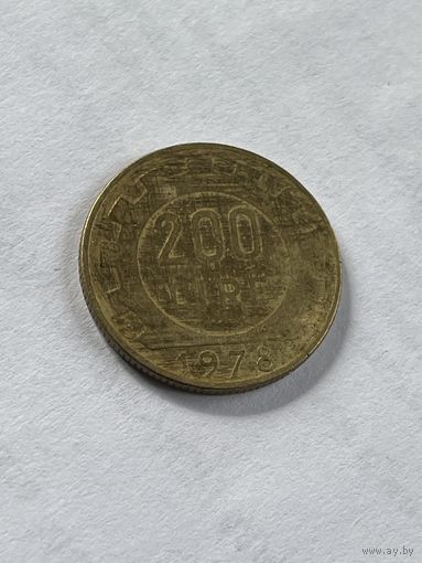 Италия  200 лир 1978