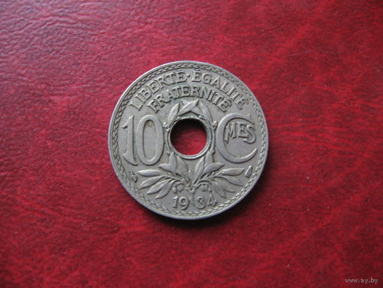 10 сантимов 1934 год Франция
