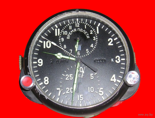 Авиационные бортовые часы АЧС-1М (1976 г.) Вариант К