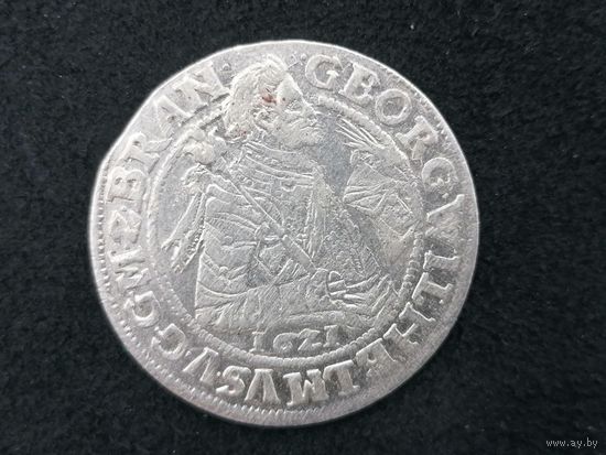 Орт 1621 г. Вильгельм без короны. Дата под портретом.