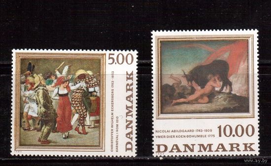 Дания-1984, (Мих.819-820) **, Искусство, Живопись