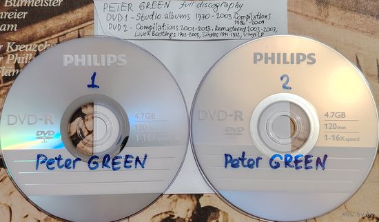 DVD MP3 полная дискография Peter GREEN (Blues rock, Clssic rock, Psychedelic rock) - 2 DVD