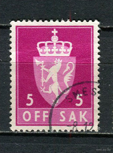 Норвегия - 1980 - Герб. Dienstmarken - [Mi. 106d] - полная серия - 1 марка. Гашеная.  (Лот 21JB)-TG3P56