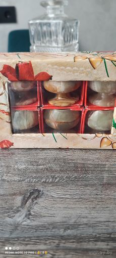 Набор рюмок из камня Оникс 6 шт в оригинальной упаковке