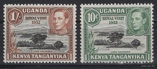 Кения Уганда Танганика 1952 ** Королевский визит, 2 марки,  Британские колонии