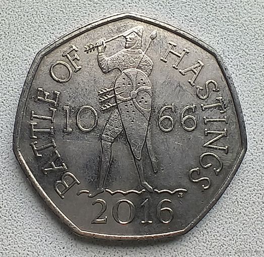 Великобритания 50 пенсов, 2016 950 лет Битве при Гастингсе 4-5-21