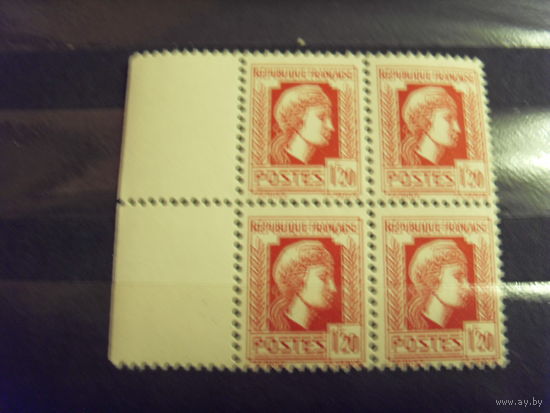 1944 квартблок Франции MNH** Марианна (5-10)