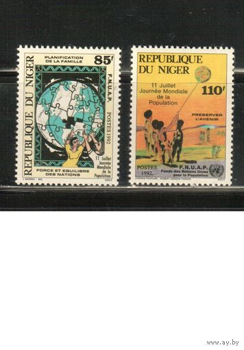 Нигер-1992 (Мих.1151-1152) ** , Дети, Пазлы, (полная серия)
