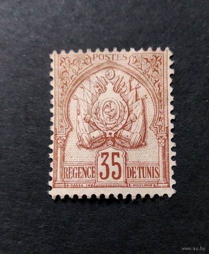 Французский Тунис\464с\ТУНИС 1893\1902 Стандарт  ГЕРБ ми25  кц60евр