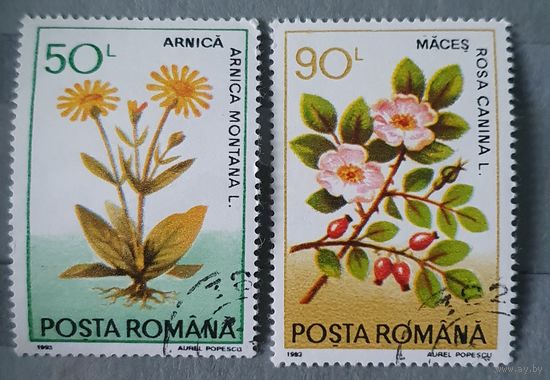 Румыния цветы 2шт