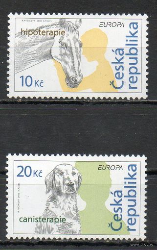 ЕВРОПА Интеграция Домашние животные Чехия 2006 год серия из 2-х марок