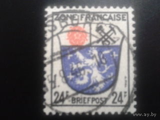 Германия 1945 фр. зона герб Саара