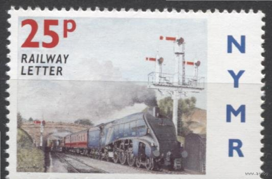 Великобритания (NYMR) 1993 год. Железная дорога в Норт-Йоркшире. Поезд. Паровоз. Локомотив. **