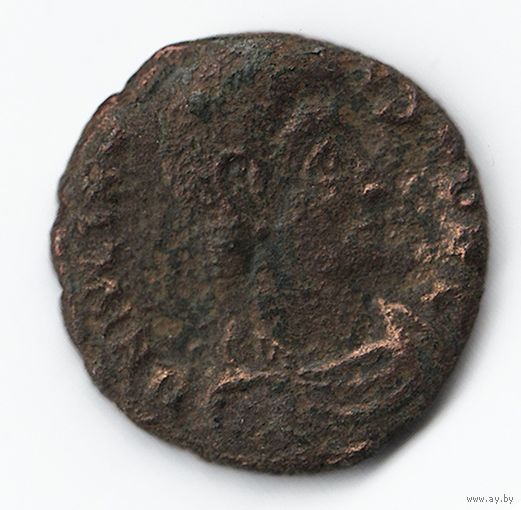 Римская Империя Юлиан II 361-363 г. Н.Э. Br. ЛС - Бюст императора вправо. ОС - Легионер поражает копьем врага. R