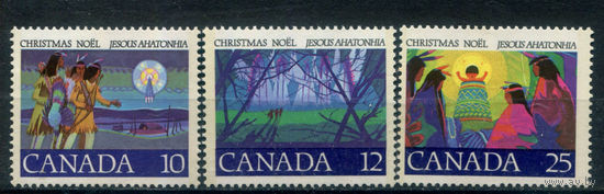 Канада - 1977г. - Рождество - 3 марки - полная серия, MLH, MNH [Mi 669-671]. #3-WB-84-KS-4