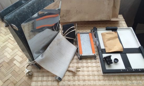 Новый фотоглянцеватель, кадрирующая рамка, 2 объектива, фоторезак. Фонарь.