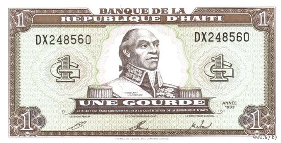 Гаити 1 гурд образца 1993 года UNC p259a