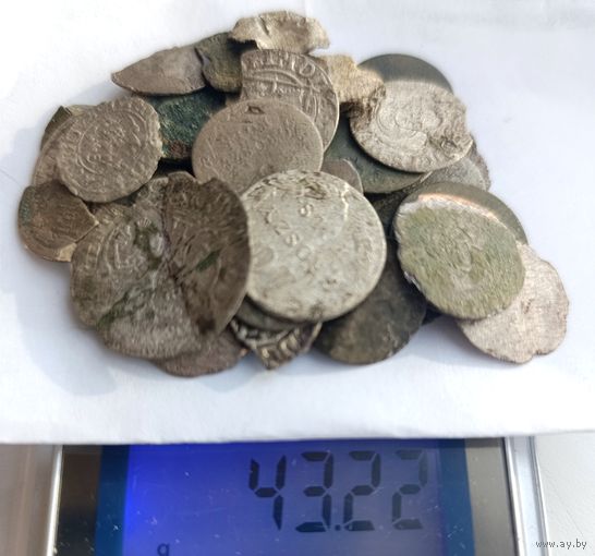 Монеты лом: серебро, билон, фальшаки.
