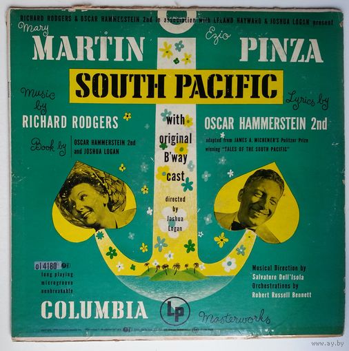 LP Mary Martin, Ezio Pinza, Richard Rodgers / Oscar Hammerstein 2nd with Original B'way Cast – South Pacific (1957)