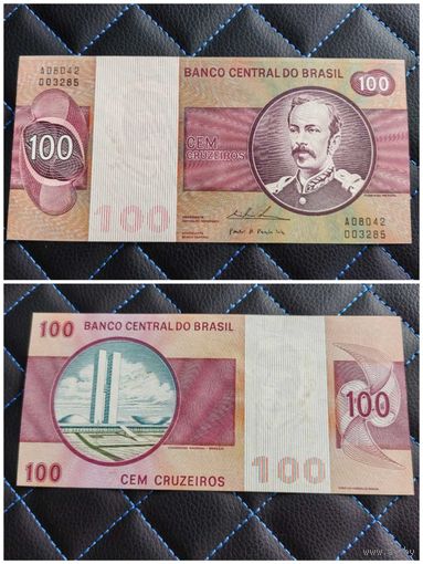 Распродажа с 1 рубля!!! Бразилия 100 крузеиро. 1974-1981 г. (P-195Aa(2)) аUNC