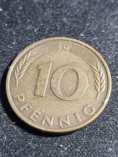Германия 10 пфеннигов 1980 D