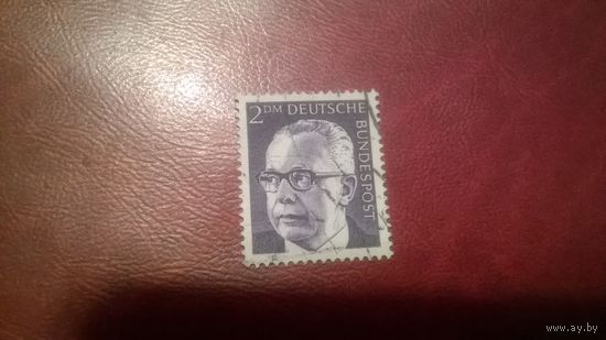 Марка Густав Хейнеманн 1970 год Германия