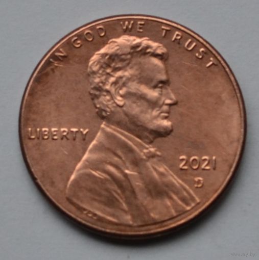 США, 1 цент 2021 г. D