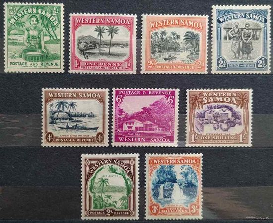 Британские колонии. Западное Самоа, 1935 г. полная серия SG180-88 MLH/МН