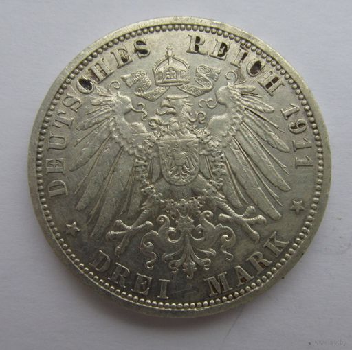 Все лоты с рубля.3 марки 1911 г.Пруссия.